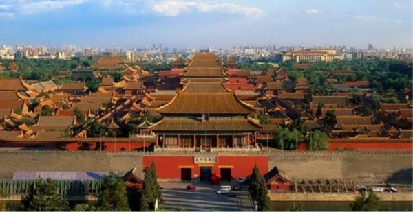 在北京中轴线上的故宫